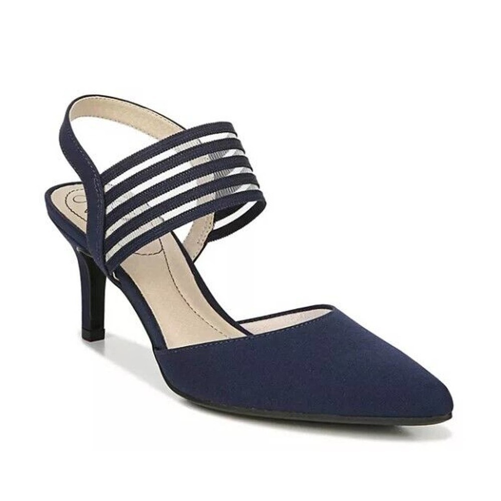 LifeStride‎ Womens Sanya Navy Pumps Dress Heels Shoes 7 M